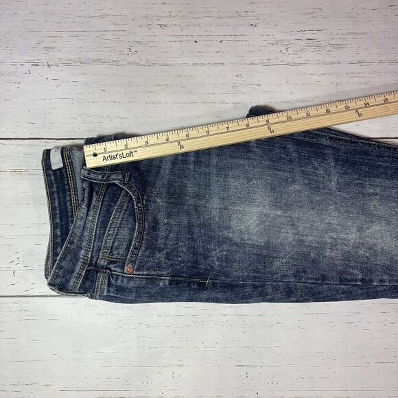 Anladia Jeans Womens Size 29 Blue Embroidered Skinny Fit Stretch Acid Wash Denim - Picture 6 of 16
